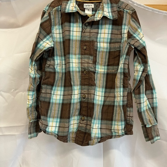 Boys Rock Plaid Button Down Shirt - Red, Green, Blue - Picture 2 of 16